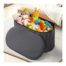 Folding Ottoman Storage Oval Footstool Stool Blanket Box