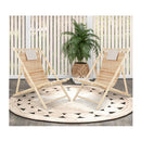 Folding Outdoor Adjustable Sling Chair With Cushioned Headrest