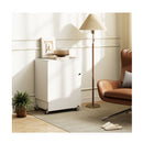 Folding Sewing Table Charging Station Collapsible Craft Cart White