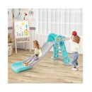 Folding Slide Playset With Basketball Hoop And Small Basketball