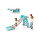 Folding Slide Playset With Basketball Hoop And Small Basketball