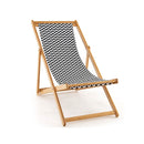 Folding Solid Wood Beach Chair With Adjustable Backrest For Outdoor