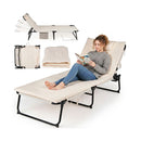 Folding Sun Lounger Foldable Beach Sun Lounger Adjustable Backrest