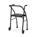 Folding Walker Lightweight Aluminum With 2 Wheels Senior