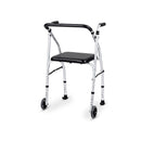 Folding Walker Lightweight Aluminum With 2 Wheels Senior