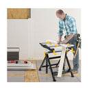 Folding Work Table 125Kg Load Capacity With Tiltable Platform Black