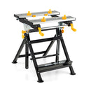 Folding Work Table 125Kg Load Capacity With Tiltable Platform Black