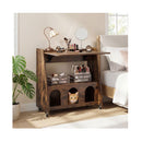 Folding Workstation On Wheels With Shelves For Small Space Home Office