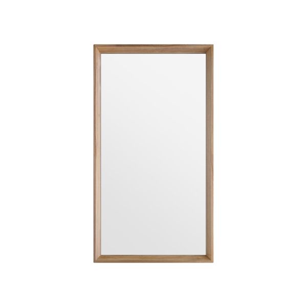 Bathroom Wood Frame Wall Hung Mirror Vanity Home Decor
