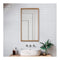 Bathroom Wood Frame Wall Hung Mirror Vanity Home Decor