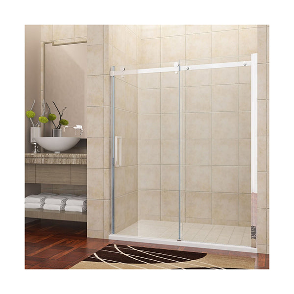 Frameless Sliding Shower Door Fits Adjustable