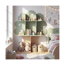 Freestanding Bookcase Open Shelves For Reading Nook And Nursery Green