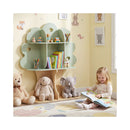 Freestanding Bookcase Open Shelves For Reading Nook And Nursery Green