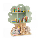 Freestanding Bookcase Open Shelves For Reading Nook And Nursery Green