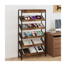 Freestanding Industrial Wooden Newspaper Rack For Living Room