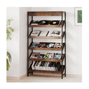 Freestanding Industrial Wooden Newspaper Rack For Living Room