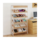 Freestanding Industrial Wooden Newspaper Rack For Living Room