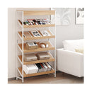 Freestanding Industrial Wooden Newspaper Rack For Living Room