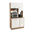 Freestanding Kitchen Cabinet With Wide Countertop Adjustable Shelves