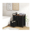 Freestanding Laundry Hamper With Removable Bags Rustic Brown