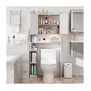 Freestanding Over Toilet Storage Shelf With 2-door Cabinet White