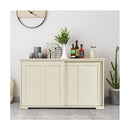 Freestanding Storage Cabinet With Sliding Door For Kitchen