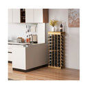 Freestanding Wine Shelf 40 Bottle 10 Tier Natural Wood Wine Storage