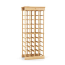 Freestanding Wine Shelf 40 Bottle 10 Tier Natural Wood Wine Storage