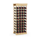 Freestanding Wine Shelf 40 Bottle 10 Tier Natural Wood Wine Storage