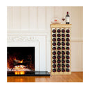 Freestanding Wine Shelf 40 Bottle 10 Tier Natural Wood Wine Storage