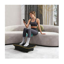 Full Body Exercise Plate Machine 10 Speed Intensities For Home Black