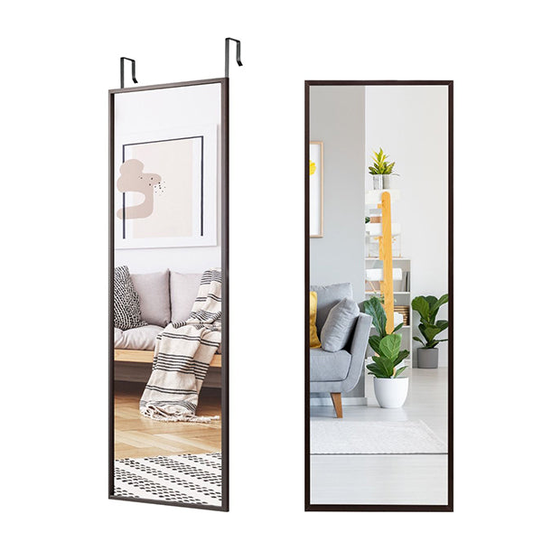 Full Length Mirror With Height Adjusting Hanging Hooks