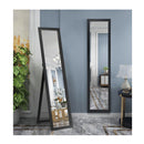 Full Length Wood Mirror With Wooden Frame Black