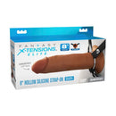 Fx Elite 8 Inch Silicone Hollow Strap On Tan