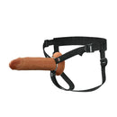 Fx Elite 8 Inch Silicone Hollow Strap On Tan
