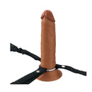 Fx Elite 8 Inch Silicone Hollow Strap On Tan