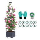 Self Watering Planter with Trellis Adjustable Height Modular Tomato Box 4 Layer 140cm