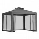 Gazebo Marquee 3m Outdoor Event Tent Camping Party Mesh Wall Canopy Grey