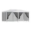 Gazebo Pop Up Marquee 3X6M Wedding Party Outdoor Camping Tent Canopy Shade Mesh Wall White