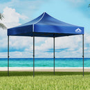 Gazebo Pop Up Marquee 3x3 Folding Tent Outdoor Camping 500D Oxford Blue