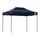 Gazebo Pop Up 3X4.5M with Base Podx4 Marquee Folding Outdoor Wedding Camping Tent Shade Canopy Navy