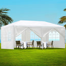 Gazebo 3x6m Marquee Wedding Party Tent Outdoor Camping Side Wall Canopy 6 Panel White
