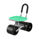Gardening Cart with 360¬∞ Swivel Seat | Rolling Work Seat with Adjustable Height & All-Terrain Wheels | 130KG Capacity Heavy Duty Garden Scooter for Back Pain Relief & Vehicle Detailing | Foldable Backrest & Ventilated Seat, Green