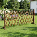 Garden Fences Expandable Wooden Trellis Fence Plant Frame 200cm Brown