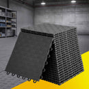 Garage Floor Tiles Interlocking PP Flooring 25PCS 30x30cm Black