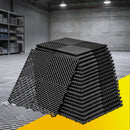 20PCS Garage Floor Tiles Interlocking Drainage Non-Slip Tiles Heavy Duty for Workshop Black