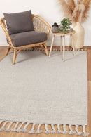 Cedar Cove Grey Textured Wool Rug