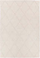 Coral Cove Cream Lattice Wool Rug