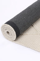 Coral Cove Cream Lattice Wool Rug