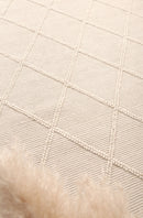 Coral Cove Cream Lattice Wool Rug